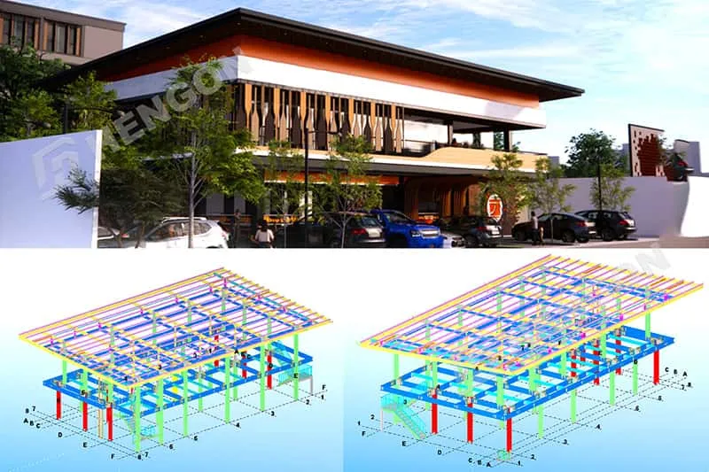 Proyecto de restaurante con estructura de acero prefabricada | Diseño personalizado y entrega sin problemas